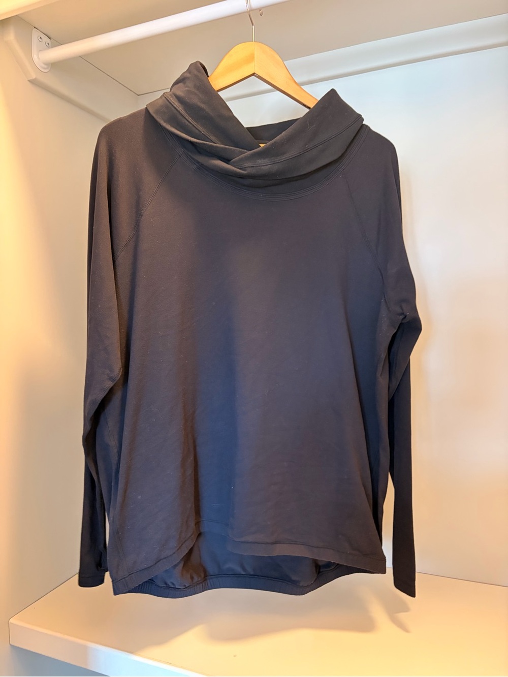 lululemon athletica Black Cowl Neck Sweater